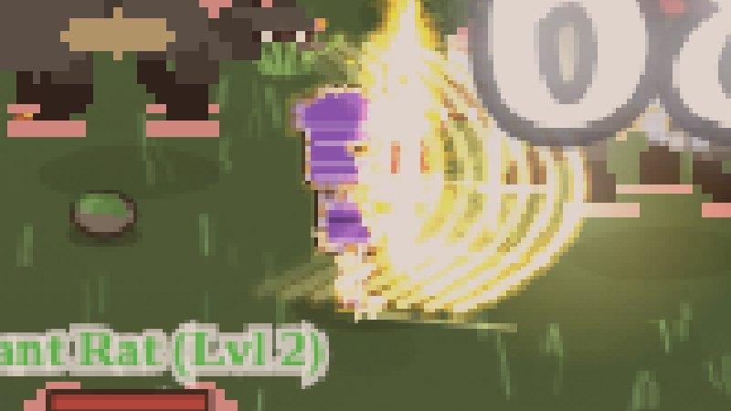 Hero attacking with a great sword