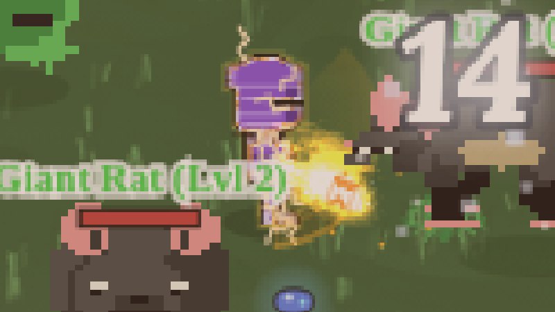 Hero attacking with a machete